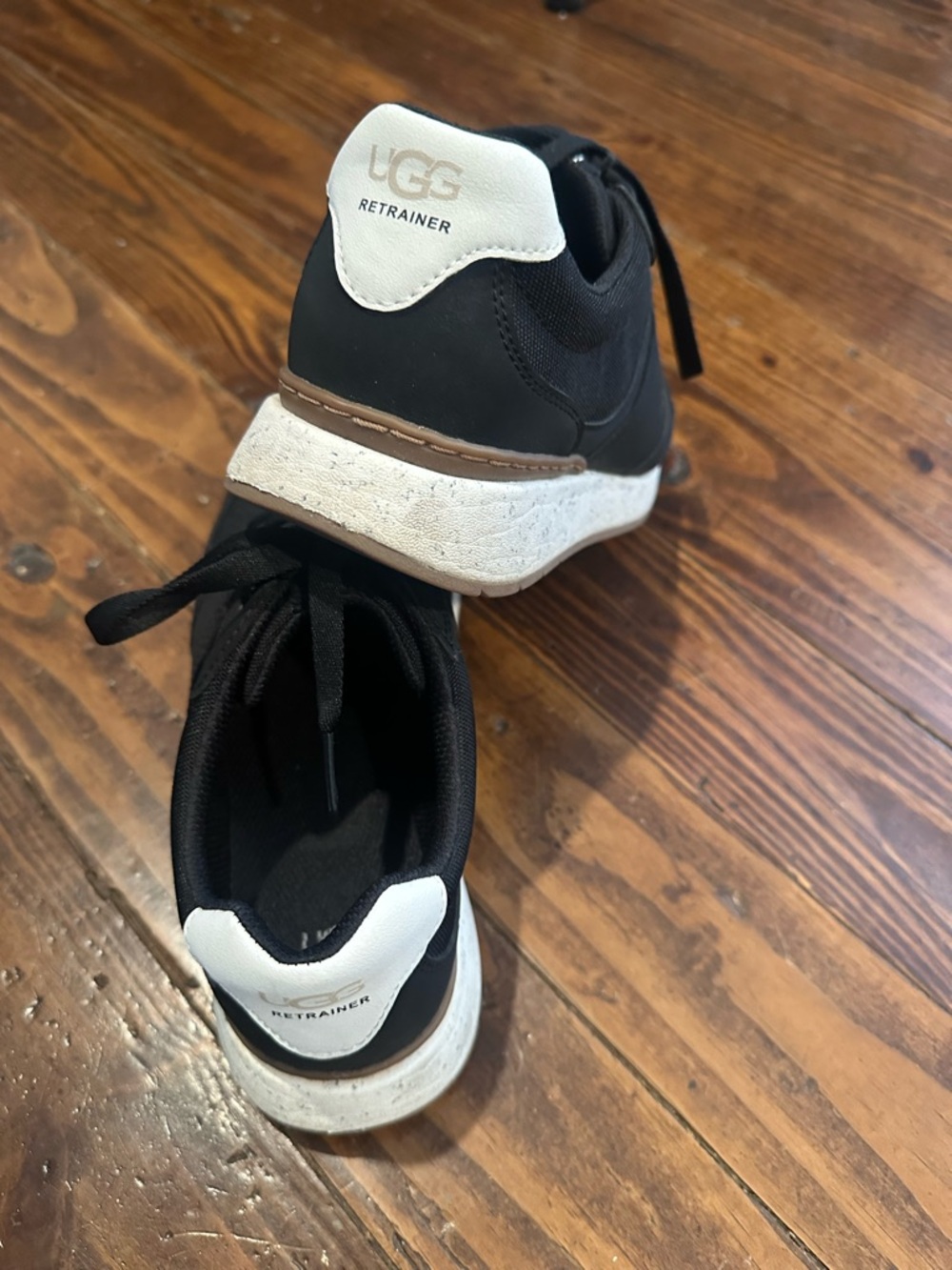 UGG Black & White Women's Retrainer Lace-Up Sneakers - Picture 4 of 4